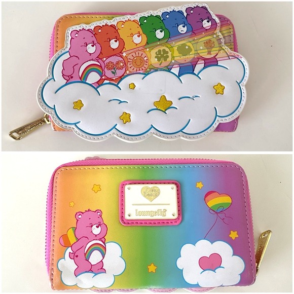 Loungefly Handbags - NEW Loungefly Care Bears Stare Rainbow Zip Around Wallet *flaw